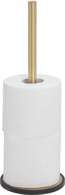 Tiger Tune - Reserverolhouder Vrijstaand - Messing Geborsteld / Zwart -Badkamer Wijs 401x1200 1