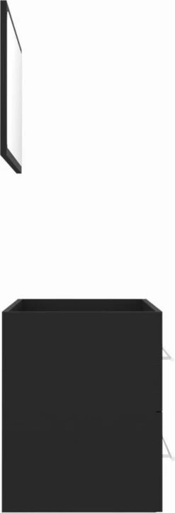 Prolenta Premium - 2-delige Badkamermeubelset Spaanplaat Grijs -Badkamer Wijs 410x1200 1