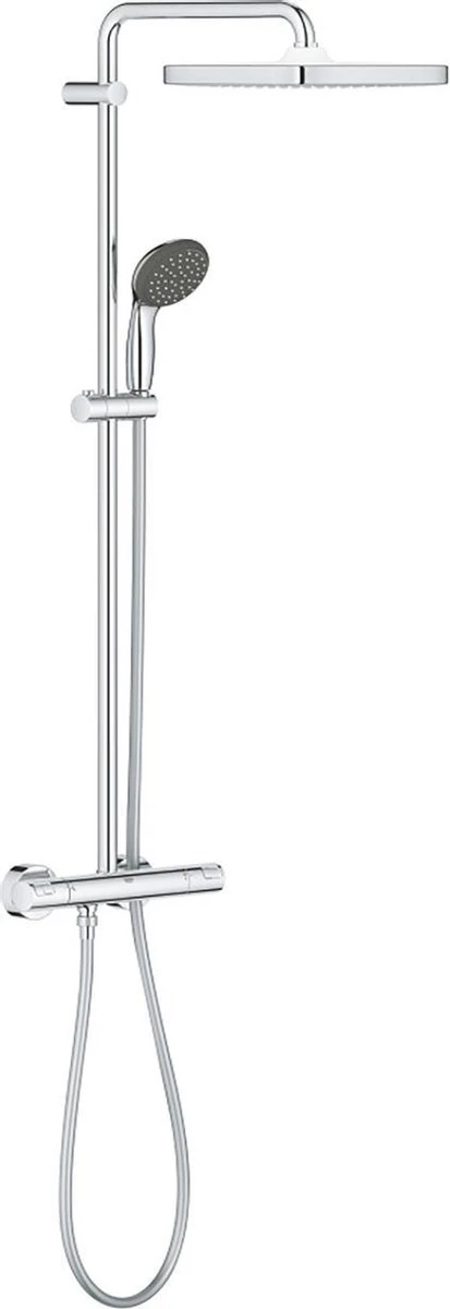 GROHE QuickFix Vitalio Start 250 Regendouche - □ 25 Cm - Vierkant - Met Thermostaatkraan - Chroom 3 GROHE QuickFix Vitalio Start 250 Regendouche - □ 25 Cm - Vierkant - Met Thermostaatkraan - Chroom