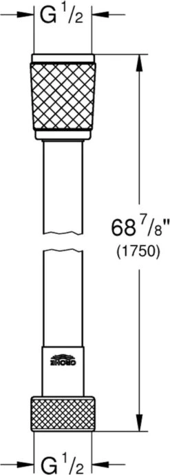 GROHE VitalioFlex Comfort QuickFix Doucheslang - Twiststop - 175 Cm - Chroom -Badkamer Wijs 430x1200 2