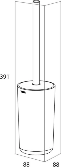Tiger Carv - Toiletborstel Met Houder Vrijstaand - Zwart -Badkamer Wijs 441x1200