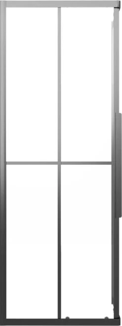 Furniture Limited - Douchecabine 70x70x180 Cm Mat ESG Zwart -Badkamer Wijs 451x1200 1