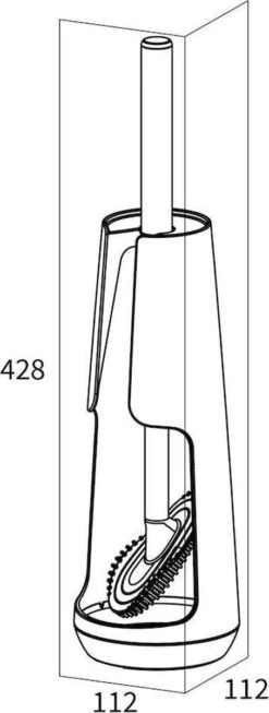 Tiger Tess - Toiletborstelhouder Vrijstaand Met Swoop® Borstel Flexibel - Zwart / Antraciet -Badkamer Wijs 454x1200