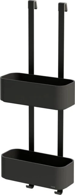 Tiger 2-Store - Ophangbaar Doucherek 25 Cm - Zwart -Badkamer Wijs 464x1200