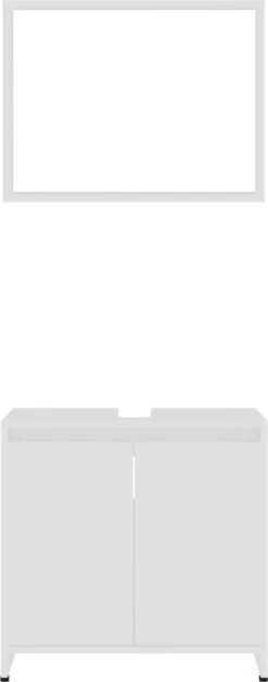 VidaXL Badkamermeubelset Bewerkt Hout Wit -Badkamer Wijs 471x1200