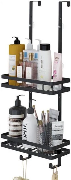 Merkloos Stainless Doucherek Zonder Boren - Douche- En Badrekje - Doucherek Zwart - Doucherek Hangend - Badkamer Accessoires - RVS - 2 Laags 12 Merkloos Stainless Doucherek Zonder Boren - Douche- En Badrekje - Doucherek Zwart - Doucherek Hangend - Badkamer Accessoires - RVS - 2 Laags -Badkamer Wijs 474x1200 1