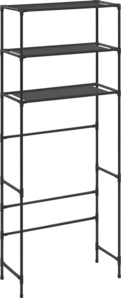 VidaXL Opbergrek Voor Boven Wasmachine 3-laags 69x28x169 Cm Zwart 14 VidaXL Opbergrek Voor Boven Wasmachine 3-laags 69x28x169 Cm Zwart -Badkamer Wijs 490x1200 1