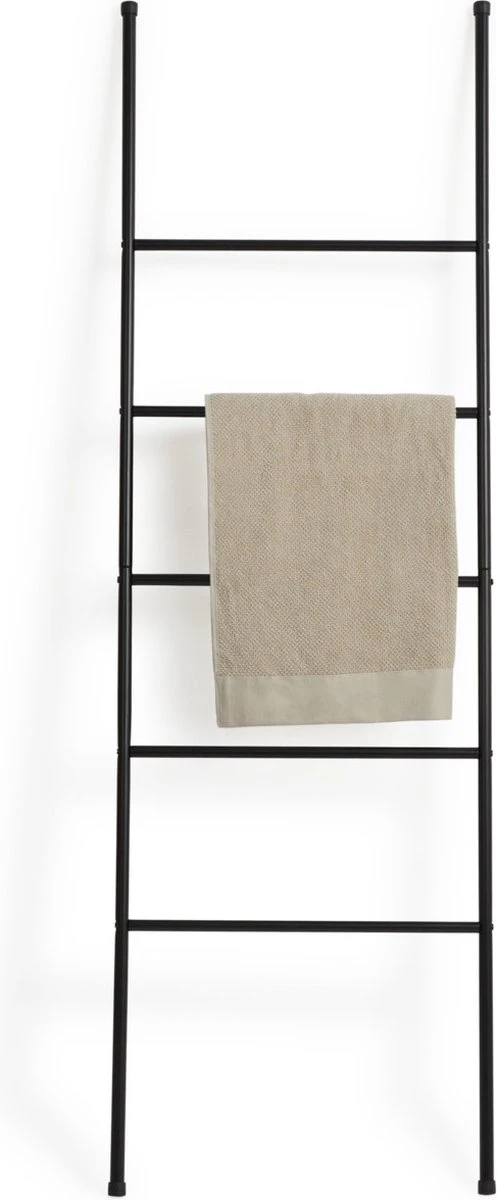 Lifa Bathing Handdoekladder - Multifunctionele Handdoekenrek - Zwarte Handdoekhouder - Staand - 5 Treden - Metaal - Voor Kleding, Handdoeken En Beddengoed - Badkamer, Keuken En Woonkamer - 50 X 160 Cm 5 Lifa Bathing Handdoekladder - Multifunctionele Handdoekenrek - Zwarte Handdoekhouder - Staand - 5 Treden - Metaal - Voor Kleding, Handdoeken En Beddengoed - Badkamer, Keuken En Woonkamer - 50 X 160 Cm - Afbeelding 3