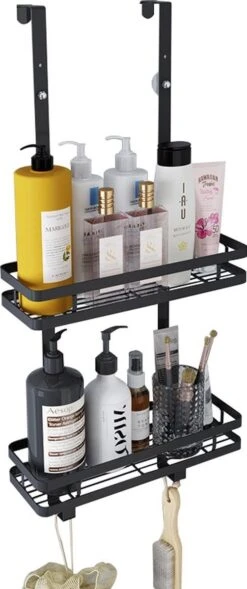 Souiri Doucherek - Stainless Doucherek - Zonder Boren - Doucherek Zwart - Doucherek Hangend - Badkamer Accessoires - RVS - 2 Laags 30 Souiri Doucherek - Stainless Doucherek - Zonder Boren - Doucherek Zwart - Doucherek Hangend - Badkamer Accessoires - RVS - 2 Laags -Badkamer Wijs 503x1200 3