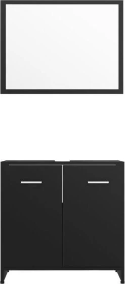 VidaXL Badkamermeubelset Bewerkt Hout Zwart -Badkamer Wijs 531x1200 3
