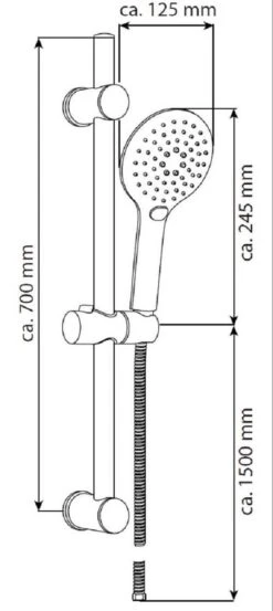 SCHÜTTE Raven Doucheset Met Handdouche - 70 Cm Glijstang - 3 Standen - Zwart Mat -Badkamer Wijs 536x1200 1