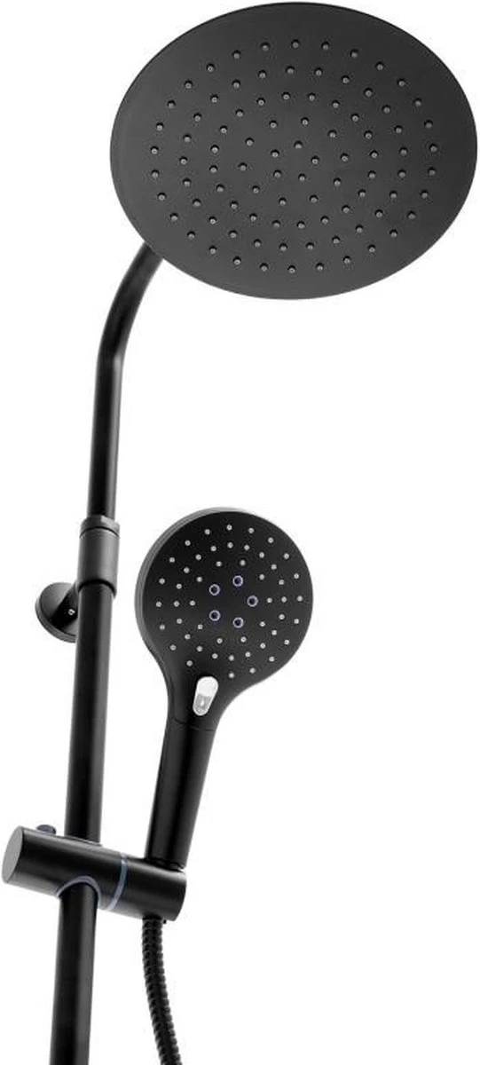 Doucheset - Met Douchemengkraan - En Regendouche - Zwart 8 Doucheset - Met Douchemengkraan - En Regendouche - Zwart - Afbeelding 6