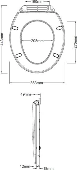 Plieger Royal Wc Bril Softclose – Toiletbril Wit – Wc Brillen Met Deksel – Kunststof Bevestiging -Badkamer Wijs 543x1200 1