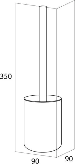 Tiger Porto - Toiletborstel Met Houder - Vrijstaand - Zwart -Badkamer Wijs 549x1200