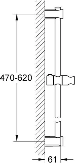 GROHE QuickFix Vitalio Glijstang - 60 Cm -Badkamer Wijs 553x1200 1