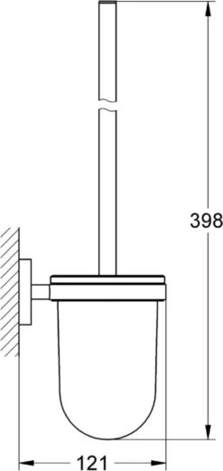 GROHE Essentials Toiletborstelset (wandmodel) - Chroom -Badkamer Wijs 569x1200