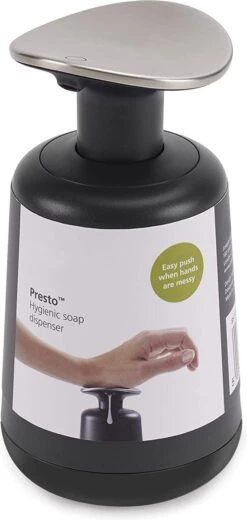 Wonix® - Zeepdispenser - Zeeppompje - Duw Met Pols - 300ml - Zwart -Badkamer Wijs 570x1200 2