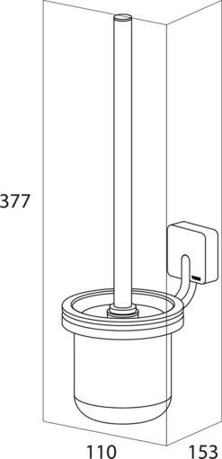 Tiger Impuls Toiletborstel Met Houder - RVS Geborsteld -Badkamer Wijs 580x1200