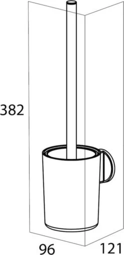 Tiger Tune - Toiletborstel Met Houder - Zwart Metaal Geborsteld / Zwart -Badkamer Wijs 583x1200 4