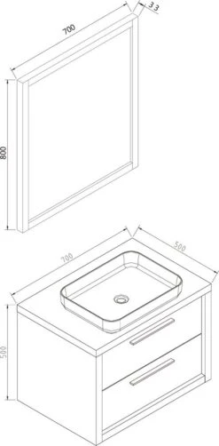 Badplaats Badkamermeubel Set Indiana 70 Cm - Hout Look - Badmeubel Met Spiegel -Badkamer Wijs 590x1200 1