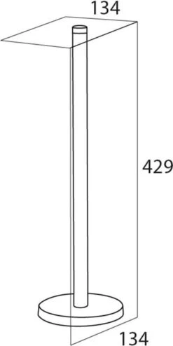 Tiger - Reserverolhouder - Vrijstaand - RVS Geborsteld -Badkamer Wijs 600x1200 3