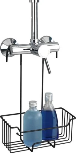 WENKO Doucherek Milo 25x36cm RVS Zwart - Doucherek Zonder Boren - Doucherek Hangend Zwart -Badkamer Wijs 601x1200 2