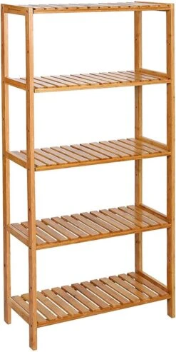Songmics Badkamer Rek Met 9 Niveaus – Opbergrek Met Verstelbare Planken – Badkamerkast - Bamboe 17 Songmics Badkamer Rek Met 9 Niveaus – Opbergrek Met Verstelbare Planken – Badkamerkast - Bamboe -Badkamer Wijs 601x1200