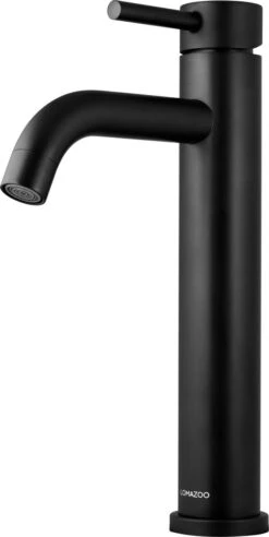 LOMAZOO Wastafelkraan Zwart Cardano - Zwarte Kraan - Badkamerkraan - Wastafel Mengkraan - Hoog -Badkamer Wijs 602x1200 6