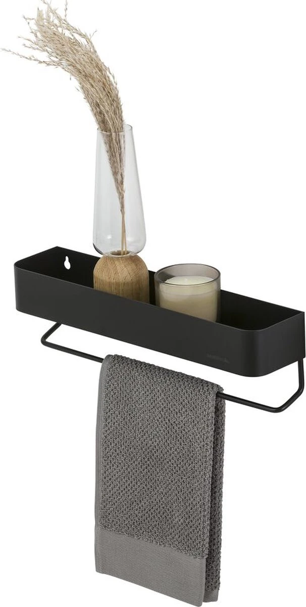 Sealskin Brix - Wandrek Met Handdoekrek 35 Cm - Zwart 3 Sealskin Brix - Wandrek Met Handdoekrek 35 Cm - Zwart