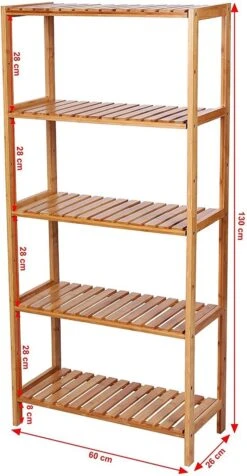 Songmics Badkamer Rek Met 9 Niveaus – Opbergrek Met Verstelbare Planken – Badkamerkast - Bamboe 12 Songmics Badkamer Rek Met 9 Niveaus – Opbergrek Met Verstelbare Planken – Badkamerkast - Bamboe -Badkamer Wijs 623x1200 1