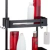 SIAFOSS Doucherek XL Zonder Boren Doucherek Hangend - 100% Stevig - 100% RVS - Hangend Badkamerrekje - Doucherek Aan Douchewand - Badkamer Accessoires - RVS Zwart - 2 Laags - Douchemand -Badkamer Wijs 623x1200 2