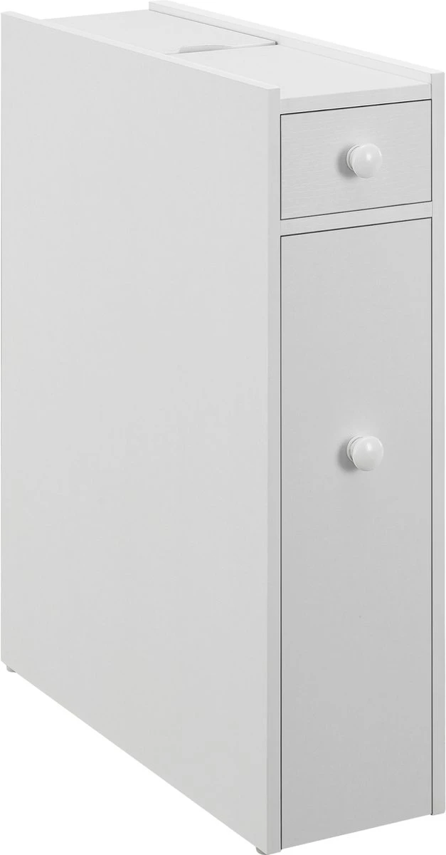 Niskast Badkamerkast Met 2 Lades 58x16x48 Cm Wit 4 Niskast Badkamerkast Met 2 Lades 58x16x48 Cm Wit - Afbeelding 2