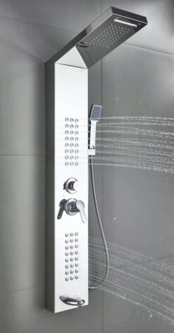 Badplaats Douchepaneel Toulon - RVS - Regendouche Met Mengkraan En Douchekop -Badkamer Wijs 628x1200 3