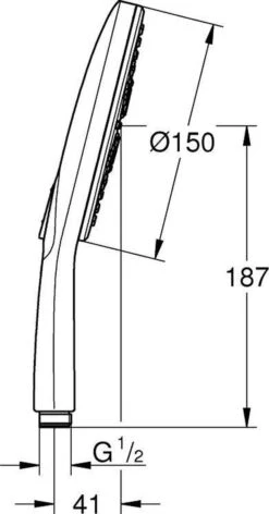 GROHE Rainshower Smartactive 150 Douchekop - Ø 15 Cm - EcoJoy® - 3 Straalsoorten - 26590000 -Badkamer Wijs 628x1200 5