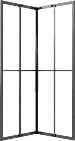 Furniture Limited - Douchecabine 70x70x180 Cm Mat ESG Zwart -Badkamer Wijs 636x1200 3