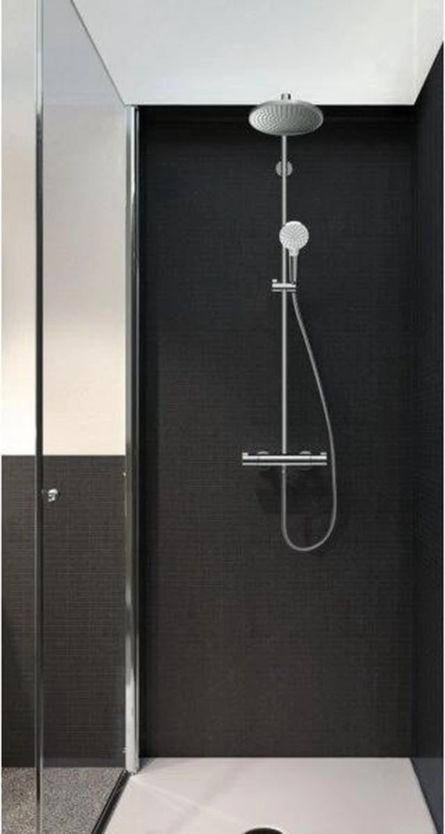 Hansgrohe Crometta S 240 Showerpipe - 1jet - Incl. Thermostaat - Chroom 20 Hansgrohe Crometta S 240 Showerpipe - 1jet - Incl. Thermostaat - Chroom - Afbeelding 18