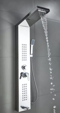 Badplaats Douchepaneel Toulon - RVS - Regendouche Met Mengkraan En Douchekop -Badkamer Wijs 641x1200 4
