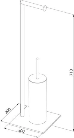 Sealskin Tube - Toiletbutler - Toiletrolhouder - Toiletborstel Met Houder - Vrijstaand - Zwart -Badkamer Wijs 643x1200 1
