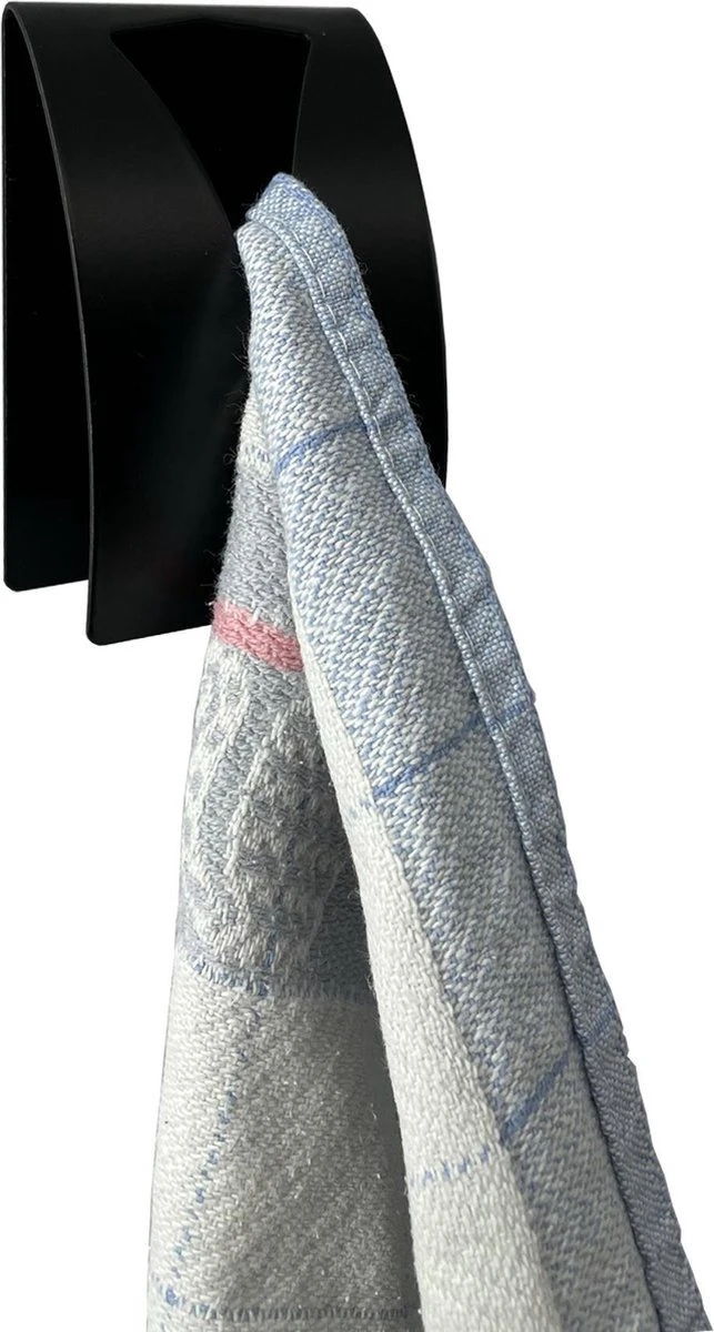 Handdoekhaak Set - RVS Zelfklevende Handdoekhaakjes - Handdoekhouder Badkamer - 2 Stuks - Zwart 7 Handdoekhaak Set - RVS Zelfklevende Handdoekhaakjes - Handdoekhouder Badkamer - 2 Stuks - Zwart - Afbeelding 5