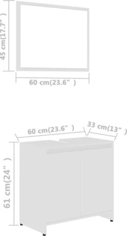 VidaXL Badkamermeubelset Bewerkt Hout Wit -Badkamer Wijs 645x1200 2