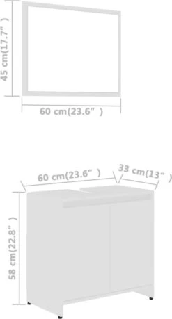 VidaXL Badkamermeubelset Bewerkt Hout Wit -Badkamer Wijs 646x1200 2