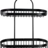 WENKO Doucherek 2-laags Classic Plus Black Mat Zwart - Doucherek Zonder Boren - Doucherek Hangend Zwart -Badkamer Wijs 647x1200 1