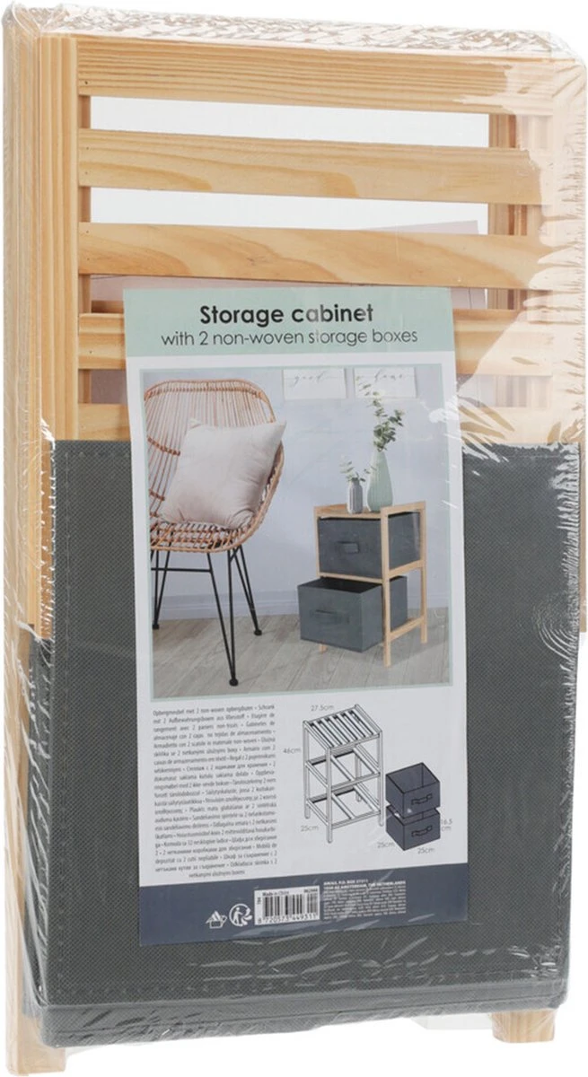 Bathroom Solutions Badkamerkastje/opbergkastje - 2-laags - 28 X 25 X 46 Cm 5 Bathroom Solutions Badkamerkastje/opbergkastje - 2-laags - 28 X 25 X 46 Cm - Afbeelding 3