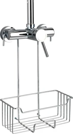 WENKO Doucherek Milo 25x36cm RVS Glanzend - Doucherek Zonder Boren - Doucherek Hangend -Badkamer Wijs 656x1200