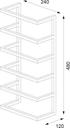 Sealskin Carré - Handdoekrek Groot - 12 X 24 X 48 Cm - Zwart -Badkamer Wijs 659x1200 1