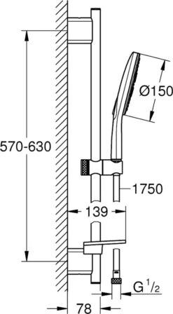 GROHE QuickFix Vitalio SmartActive 150 Glijstangset - 3 Straalsoorten - Chroom - 26598000 9 GROHE QuickFix Vitalio SmartActive 150 Glijstangset - 3 Straalsoorten - Chroom - 26598000 -Badkamer Wijs 662x1200