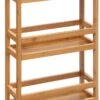 5Five Bamboe Badkamer Rek Extra Small Op Wielen - Staand Rek Met 3 Etages Voor In De Badkamer - Open Kastje Als Badkamerkast -Badkamer Wijs 667x1200