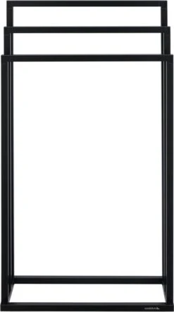 Sealskin Tube - Handdoekrek Vrijstaand - Zwart 12 Sealskin Tube - Handdoekrek Vrijstaand - Zwart -Badkamer Wijs 670x1200