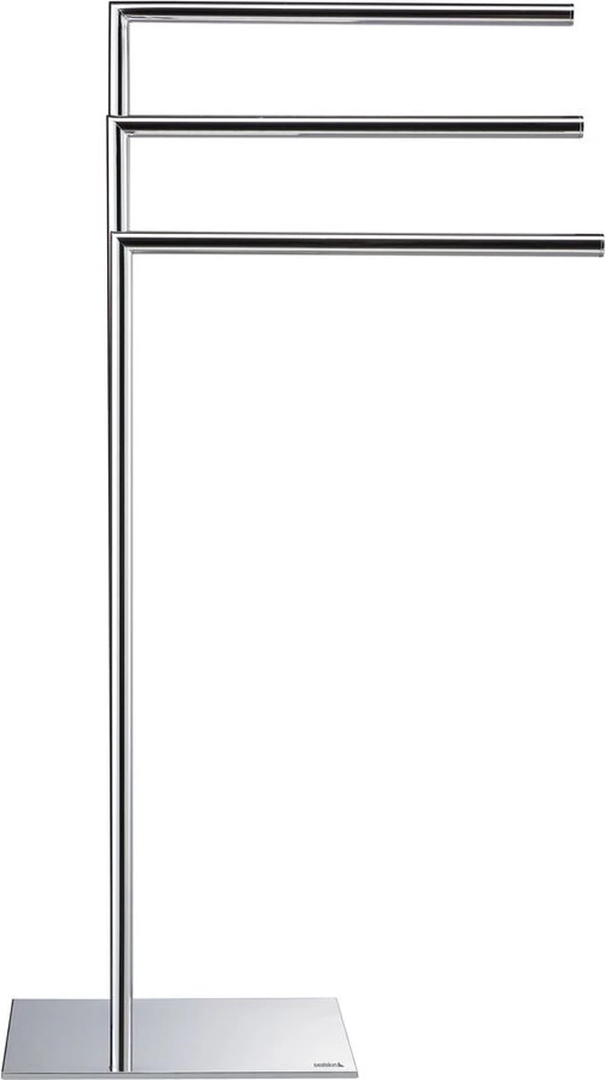 Sealskin Tube - Handdoekrek 3-armig Vrijstaand - Chroom 5 Sealskin Tube - Handdoekrek 3-armig Vrijstaand - Chroom - Afbeelding 3