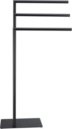 Sealskin Tube - Handdoekrek 3-armig Vrijstaand - Zwart -Badkamer Wijs 672x1200